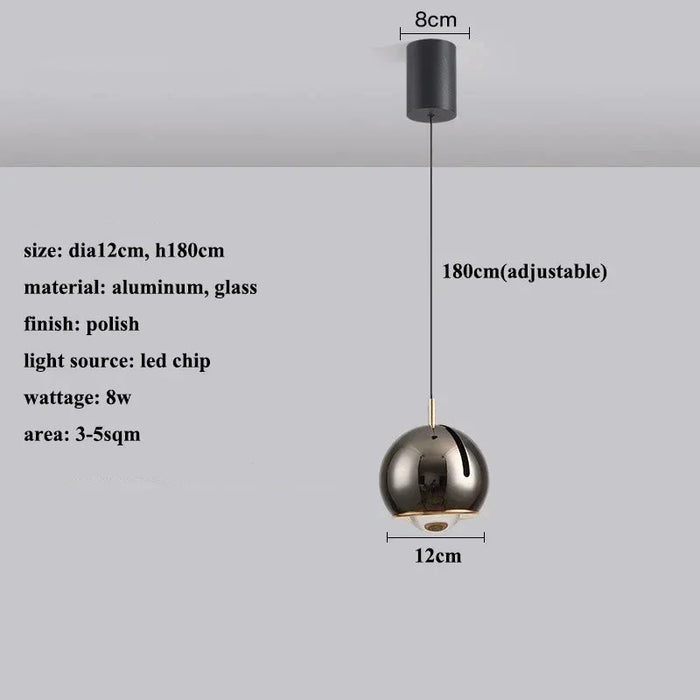 Anja - Modern Adjustable LED Pendant Light BO-HA Black