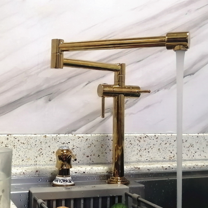 Savina - Deck Mounted Pot Filler Faucet BO-HA Golden