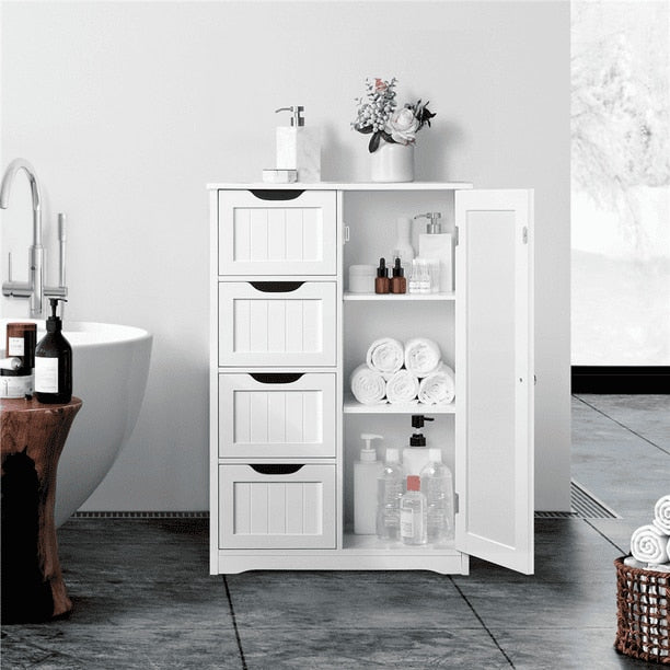 Haldor - Nordic Wooden Bathroom Medicine Cabinets BO-HA White