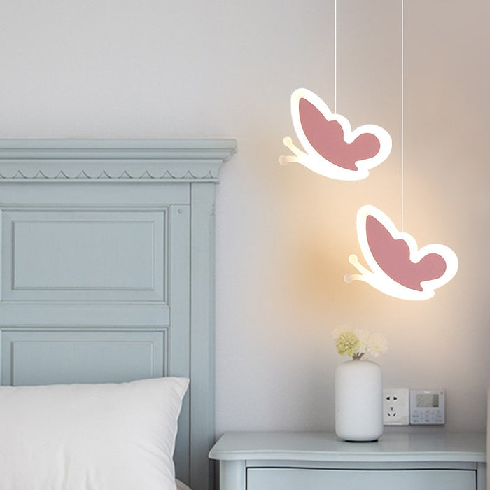 Evy - Nursery Light Fixture Childrens Lighting BO-HA Butterfly Pink