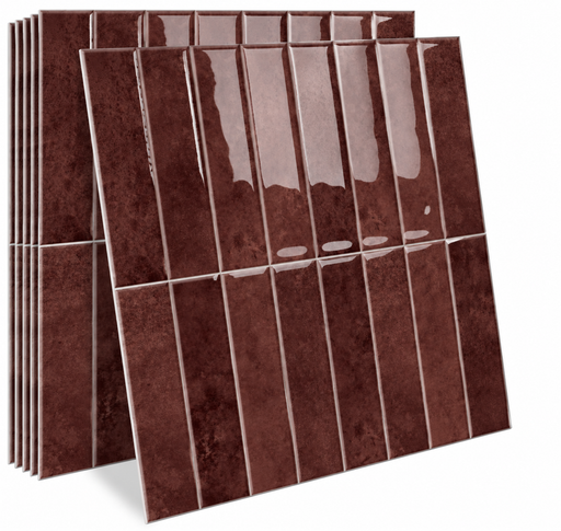 Ebba – Nordic Peel-and-Stick Kitchen Backsplash Tile BO-HA Canyon Brick Red
