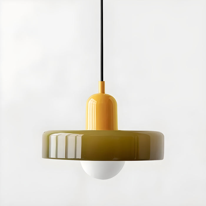 Kalle - Glass Pendant Light Bauhaus Furniture BO-HA Yellow & Green