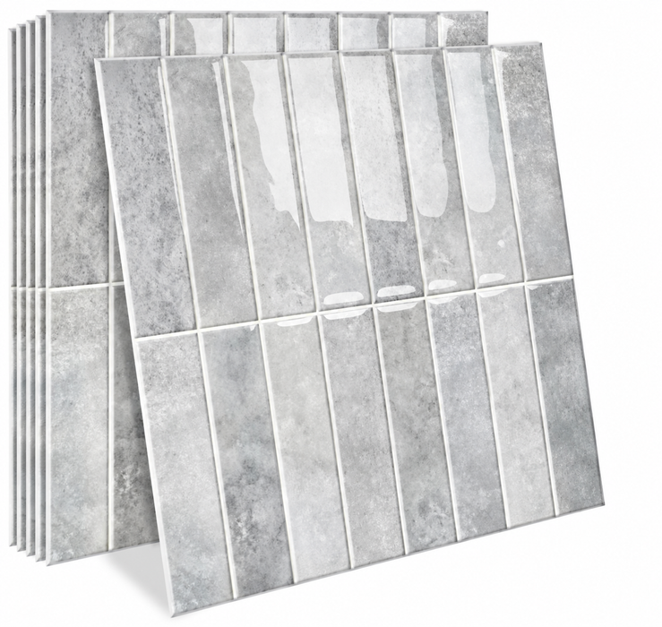 Ebba – Nordic Peel-and-Stick Kitchen Backsplash Tile BO-HA Ashen Light Grey