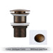 Mirja - Bathroom Sink Drain Pop Up Drain Bathroom Sink Stopper  BO-HA Antique Color With Overflow 