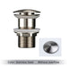 Mirja - Bathroom Sink Drain Pop Up Drain Bathroom Sink Stopper  BO-HA Stainless Steel Without Overflow 