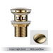 Mirja - Bathroom Sink Drain Pop Up Drain Bathroom Sink Stopper  BO-HA Light Golden With Overflow 