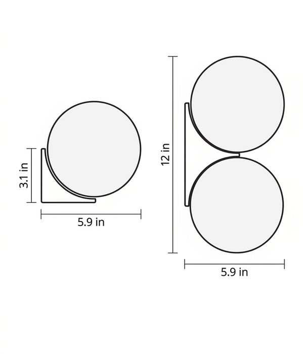 Solja – Modern Glass Orb LED Bedside Wall Sconce