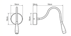 Lina – Slim Copper LED Bedside Reading Wall Sconce BO-HA