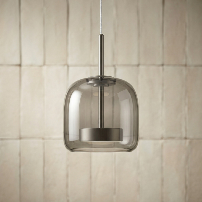 Astrid - Modern Nordic Glass Pendant Light BO-HA Grey 25 cm (9.8" inches)