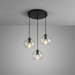 Anele - Modern Glass Pendant Light BO-HA 3 Heads Round Clear Glass