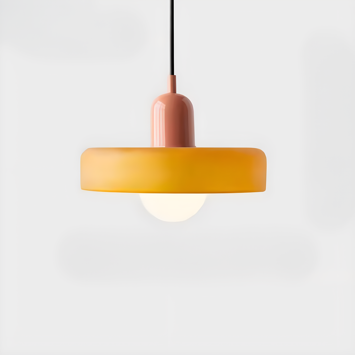 Kalle - Glass Pendant Light Bauhaus Furniture  BO-HA Pink & Orange  