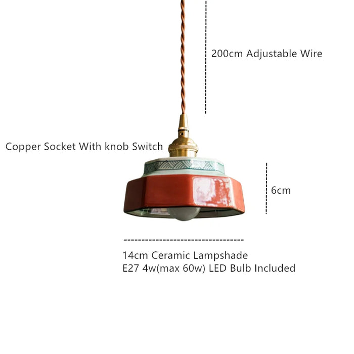 Sonja – Hand-Painted Ceramic Pendant Light