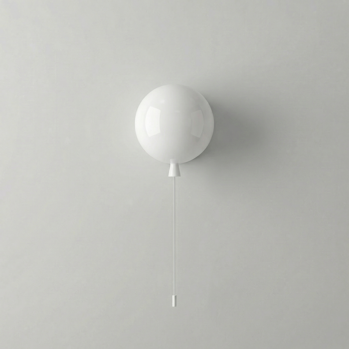 Elo – Bauhaus Colorful Wall / Ceiling Light with Pull Switch BO-HA Wall Version White Small