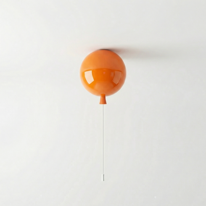 Elo – Bauhaus Colorful Wall / Ceiling Light with Pull Switch BO-HA Ceiling Version Orange Small