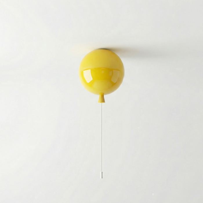 Elo – Bauhaus Colorful Wall / Ceiling Light with Pull Switch BO-HA Ceiling Version Yellow Small