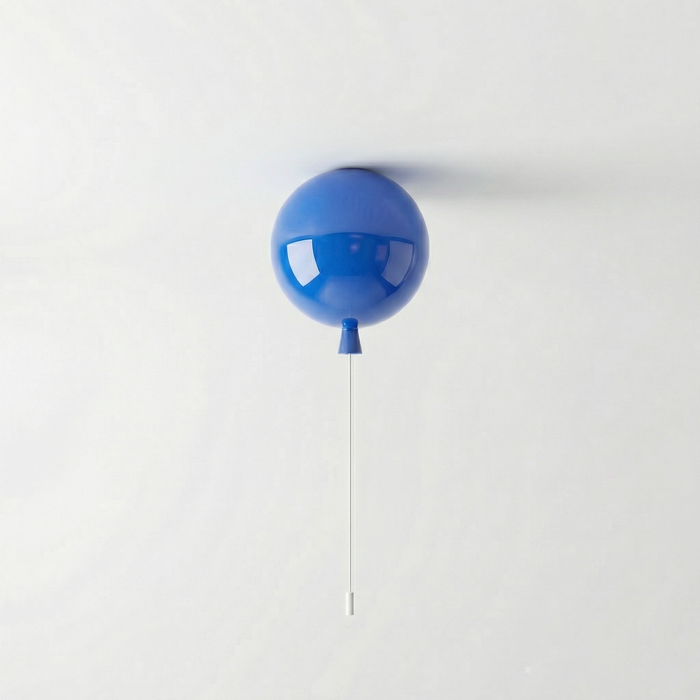 Elo – Bauhaus Colorful Wall / Ceiling Light with Pull Switch BO-HA Ceiling Version Blue Medium