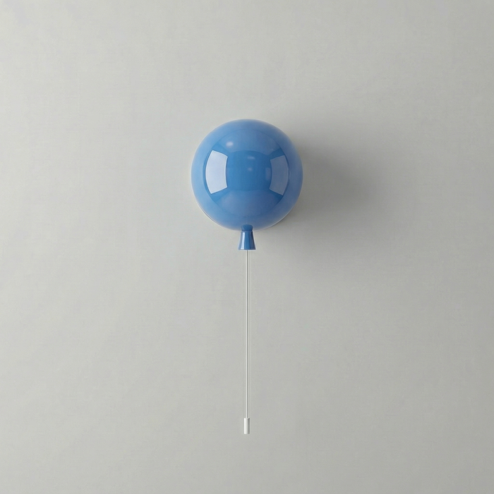 Elo – Bauhaus Colorful Wall / Ceiling Light with Pull Switch BO-HA Wall Version Blue Small