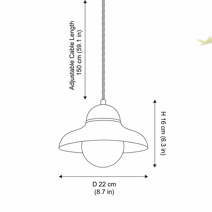 Vanja – Green Ceramic Pendant Light BO-HA