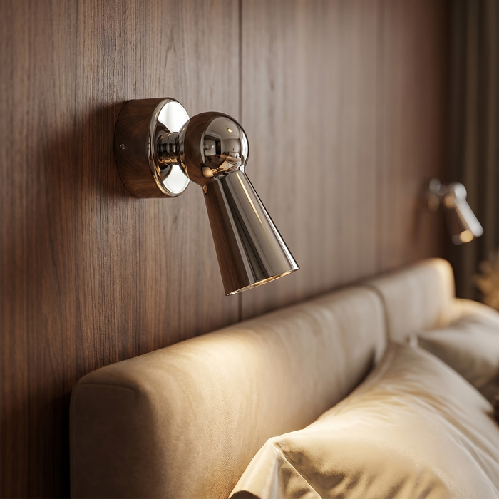 adjustable chrome wall sconce bedroom reading lamp