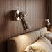 adjustable chrome wall sconce bedroom reading lamp