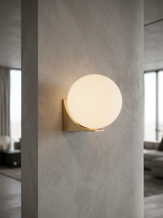 Solja – Modern Glass Orb LED Bedside Wall Sconce