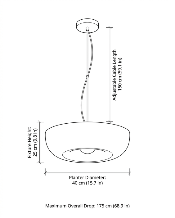 Lagerfeld - Nordic Pendant Planter Light BO-HA