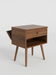 Hallvard - Mid Century Modern Nightstand Walnut Solid Wood Nightstand Small Bedside Table BO-HA