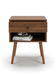 Hallvard - Mid Century Modern Nightstand Walnut Solid Wood Nightstand Small Bedside Table BO-HA
