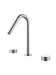 Kilde chrome bathroom faucet – polished finish with knurled dual handles