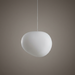 Nanna small white pendant light, 15 cm milk white pebble shade on a slim cable - minimalist Scandinavian lighting