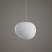 Nanna 26 cm white pendant light with organic pebble shade - minimalist pendant lighting for a kitchen island
