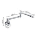 Saima - Modern Pot Filler Faucet Tap Wall Mounted Faucet  BO-HA Chrome Front 