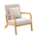 Maren - Living Room Accent Chairs Bedroom Chair Reading Armchair Indoor Wooden Chairs Reading Chair  BO-HA Oatmeal  