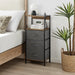 Eilif - Modern 3 Drawer Nightstand with Charging Station  BO-HA 3 Drawer Walnut  