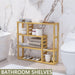 Lisbet - Shower Shelves 3-Tier Bamboo Bathroom Wood Shelves  BO-HA   
